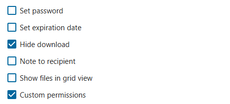 Nextcloud's themed checkboxes